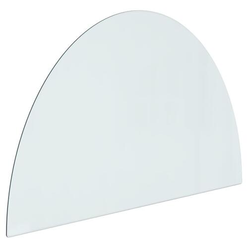 Glasplade til pejs 800x500 mm halvrund
