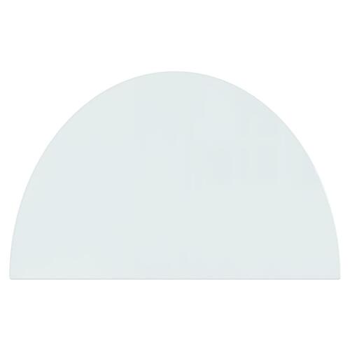 Glasplade til pejs 800x500 mm halvrund