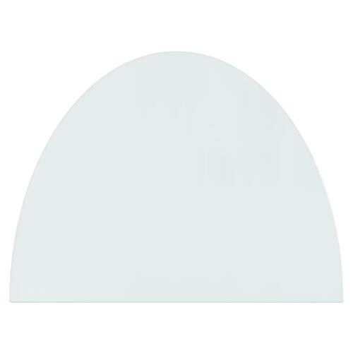 Glasplade til pejs 800x600 mm halvrund