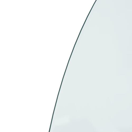 Glasplade til pejs 800x600 mm halvrund