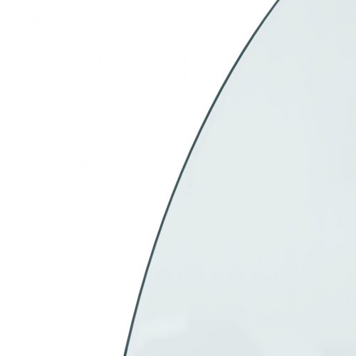 Glasplade til pejs 800x500 mm halvrund