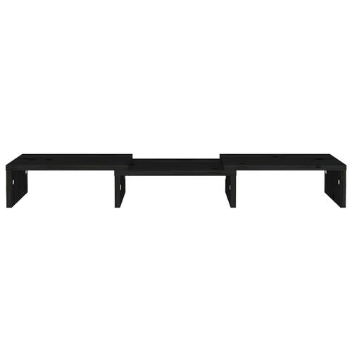 Skærmholder 60x24x10,5 cm massivt fyrretræ sort