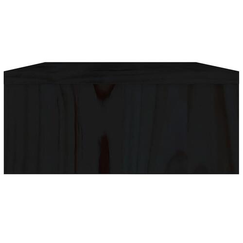 Skærmholder 60x24x10,5 cm massivt fyrretræ sort