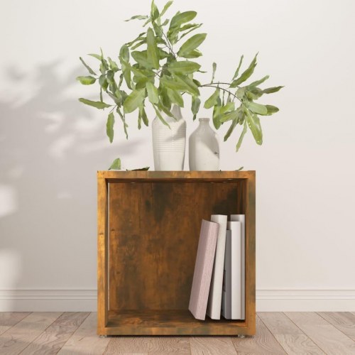 Sidebord i konstrueret træ 33×33×34,5 cm - røget egetræsfarve