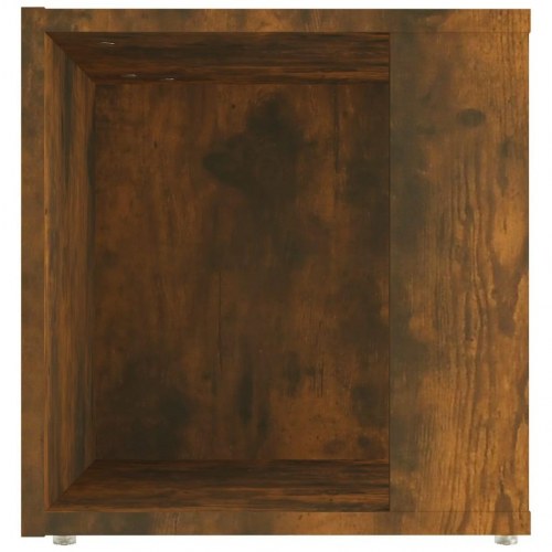 Sidebord i konstrueret træ 33×33×34,5 cm - røget egetræsfarve