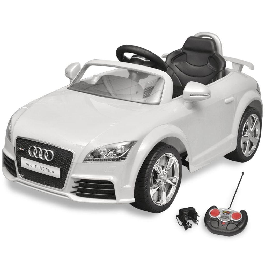 Audi TT RS bil til børn fjernbetjening hvid