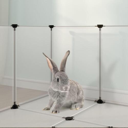 Lille dyrebur 144x74x46,5 cm PP og stål transparent