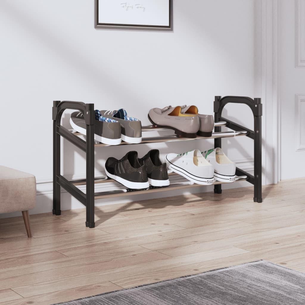 Justerbar skoreol med 2 hylder 119x24x37 cm