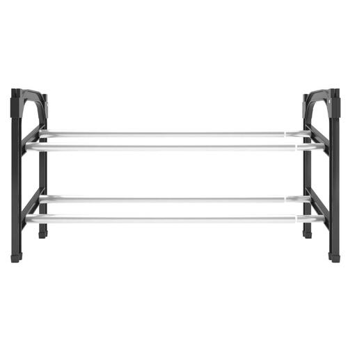 Justerbar skoreol med 2 hylder 119x24x37 cm
