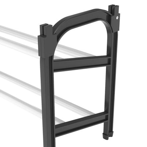 Justerbar skoreol med 2 hylder 119x24x37 cm