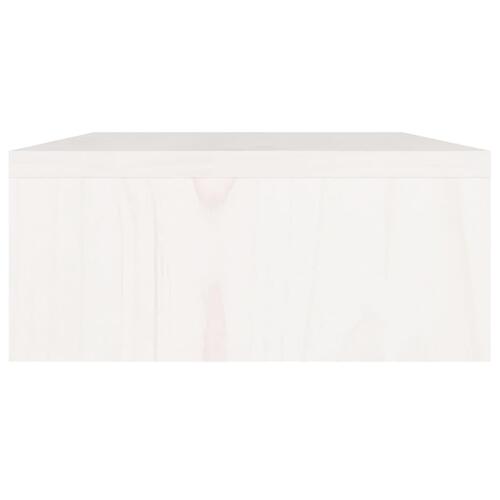 Skærmstander 60x24x10,5 cm massivt fyrretræ hvid