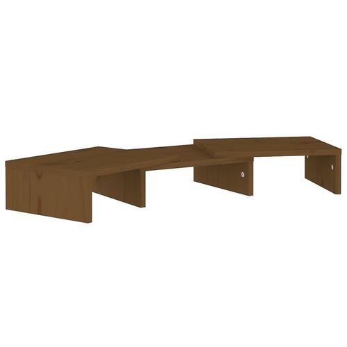 Skærmholder 60x24x10,5 cm massivt fyrretræ gyldenbrun