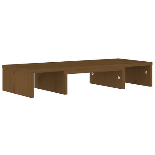 Skærmholder 60x24x10,5 cm massivt fyrretræ gyldenbrun
