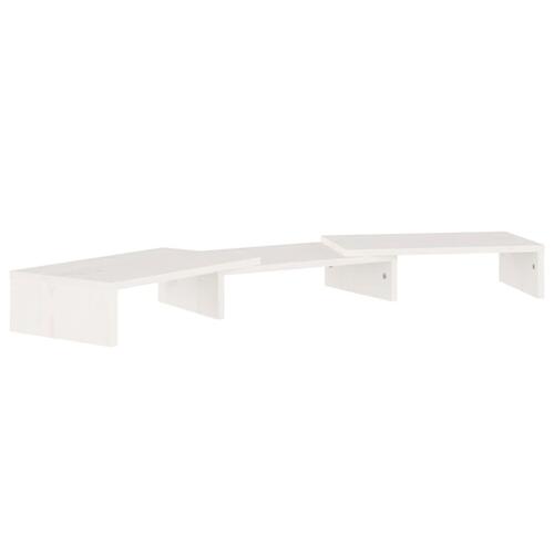 Skærmholder 80x24x10,5 cm massivt fyrretræ hvid