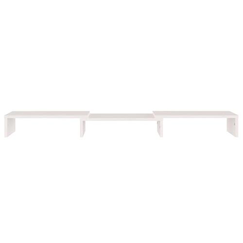 Skærmholder 80x24x10,5 cm massivt fyrretræ hvid