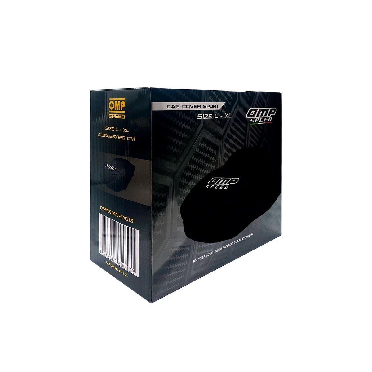 OMP bilovertræk L/XL - sort indendørs, støvafvisende spandex