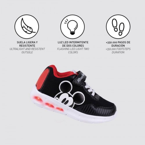 LED træningssko til børn - Mickey Mouse, sort, str. 27