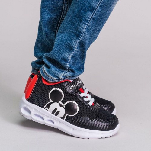 LED træningssko til børn - Mickey Mouse, sort, str. 27