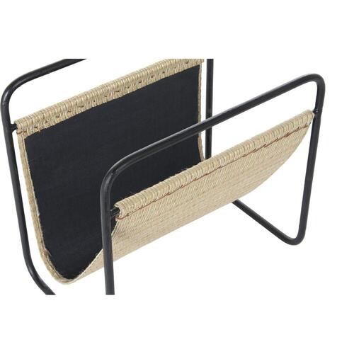 Tidsskriftholder 39 x 26 x 36 cm Natur Sort Metal