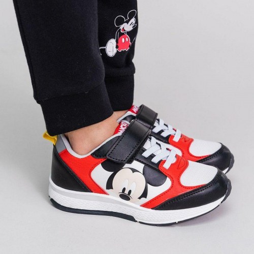 Mickey Mouse sportssko til børn - sort/rød, str. 25