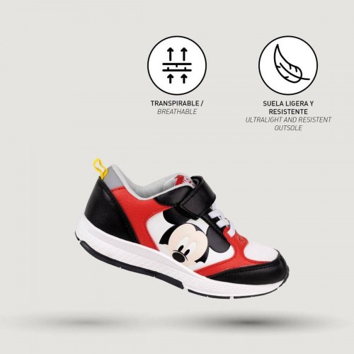 Mickey Mouse sportssko til børn - sort/rød, str. 30