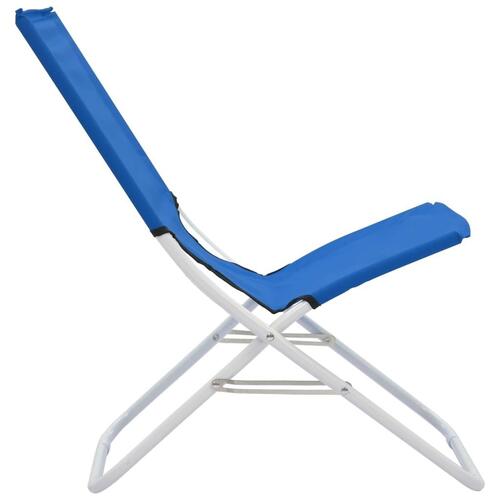 Foldbare strandstole 2 stk. blå