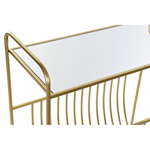 Tidsskriftholder - spejl, gylden metal (76 × 35 × 83 cm)