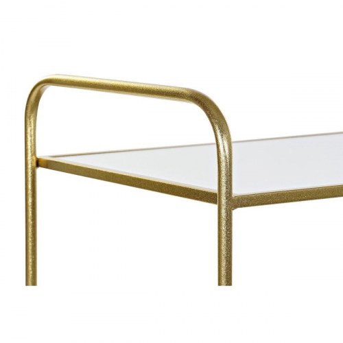 Tidsskriftholder - spejl, gylden metal (76 × 35 × 83 cm)