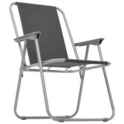 Foldbare campingstole 2 stk. 52 x 59 x 80 cm grå