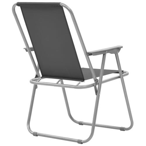 Foldbare campingstole 2 stk. 52 x 59 x 80 cm grå