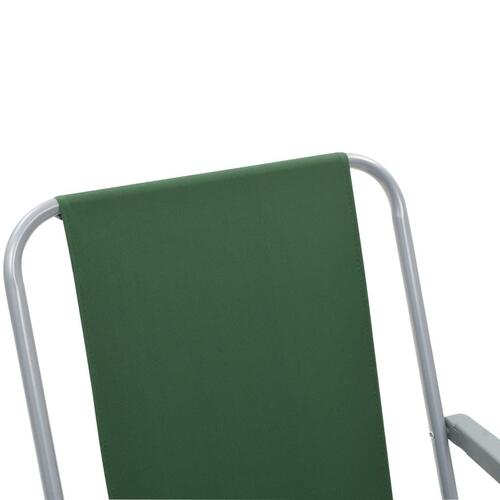 Foldbare campingstole 2 stk. 52 x 59 x 80 cm grøn