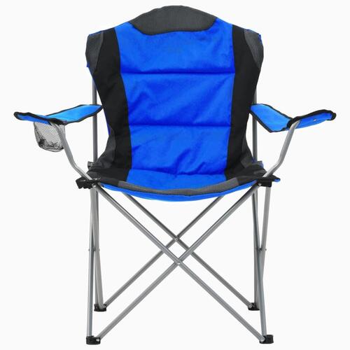 Foldbare campingstole 2 stk. 96 x 60 x 102 cm blå