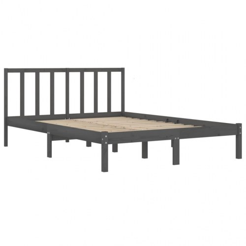 Sengeramme 150x200 cm King Size massivt fyrretræ grå