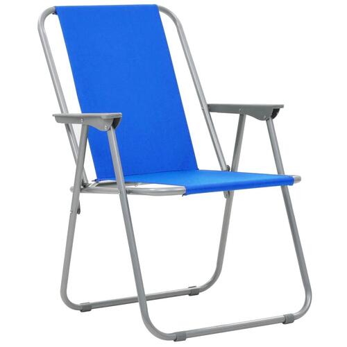 Foldbare campingstole 2 stk. 52 x 59 x 80 cm blå