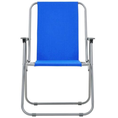 Foldbare campingstole 2 stk. 52 x 59 x 80 cm blå