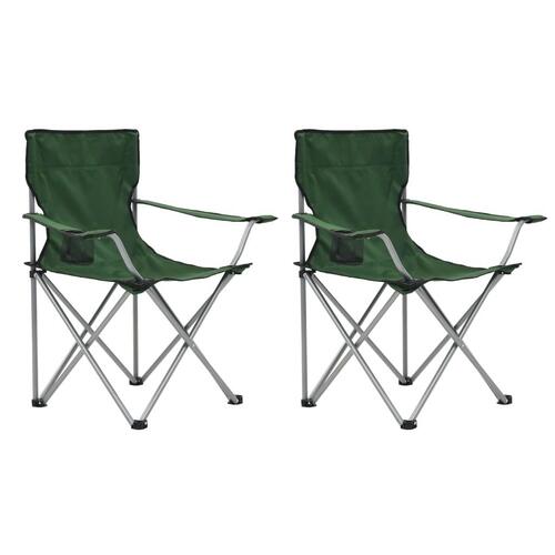 Campingbord og -stolesæt 3 dele grøn
