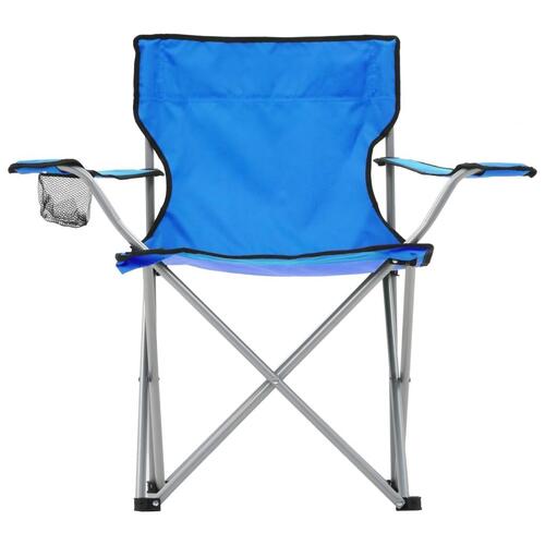 Campingbord og -stolesæt 3 dele blå