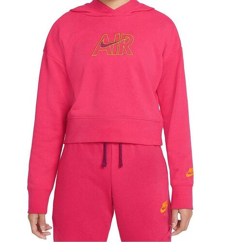 Sweatshirt med hætte til piger CROP HOODIE Nike DM8372 666 Pink 14 år