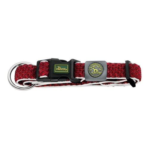Hunter Hundehalsbånd Plus Gevind - Rød, str. L (40-60 cm)
