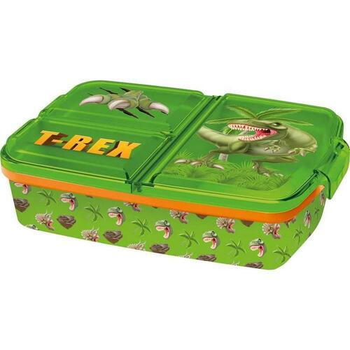 Madkasse med rum til bestik Stor Dinosaur (6,7 x 16,5 x 19,5 cm)