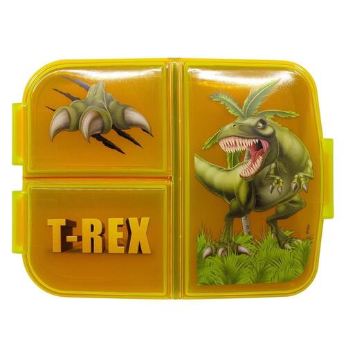 Madkasse med rum til bestik Stor Dinosaur (6,7 x 16,5 x 19,5 cm)