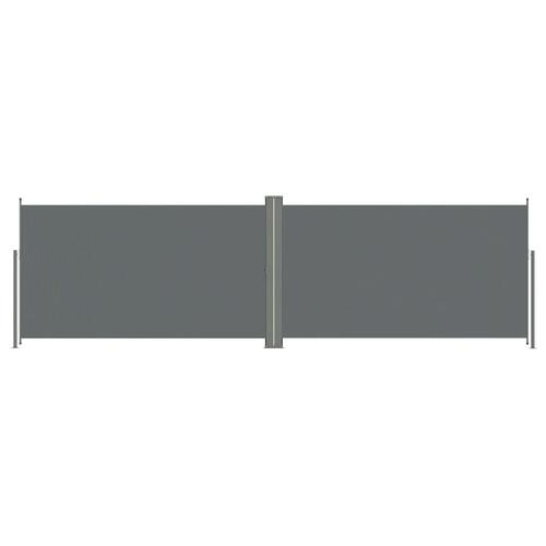 Sammenrullelig sidemarkise 160x600 cm antracitgrå