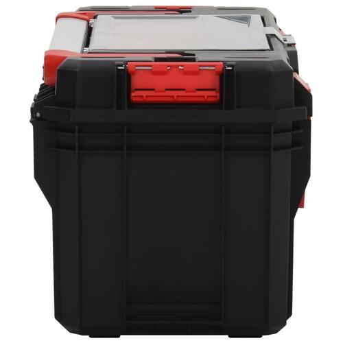 Værktøjskasse 65x28x31,5 cm sort og rød