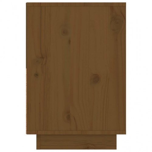 Sengeborde 2 stk. 60 x 34 x 51 cm i massivt fyrretræ - gyldenbrun