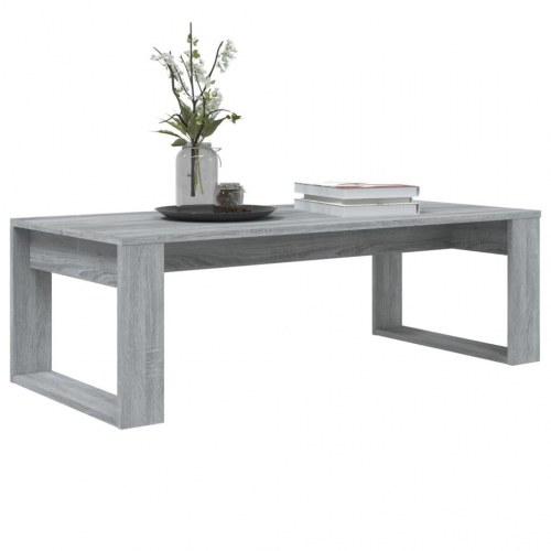 Sofabord 110x50x35 cm konstrueret træ grå sonoma-eg