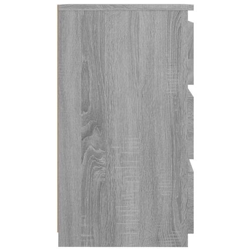 Sengeborde 2 stk. 40x35x62,5 cm konstrueret træ grå sonoma-eg