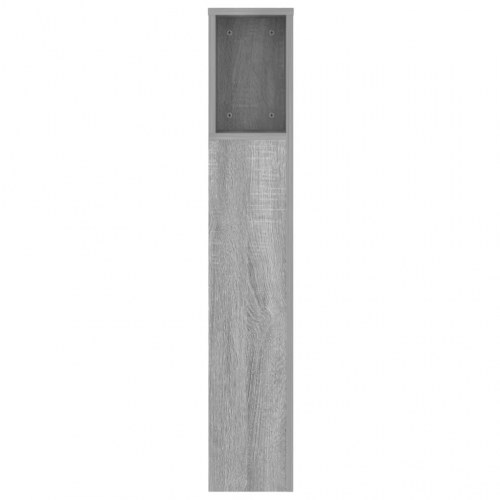 Sengegavl med opbevaring 140 × 18,5 × 104,5 cm - grå sonoma-eg
