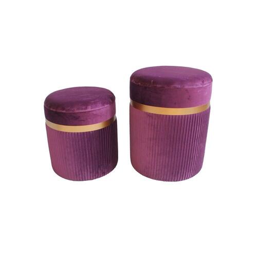 Fodstøtte Polyester MDF Bourgogne (39 x 39 x 49 cm)