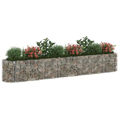 Gabion-højbed 330 × 50 × 50 cm - galvaniseret jern