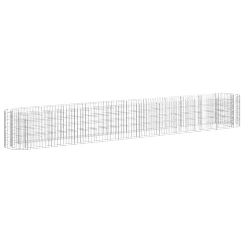 Gabion-højbed 400x50x50 cm galvaniseret jern